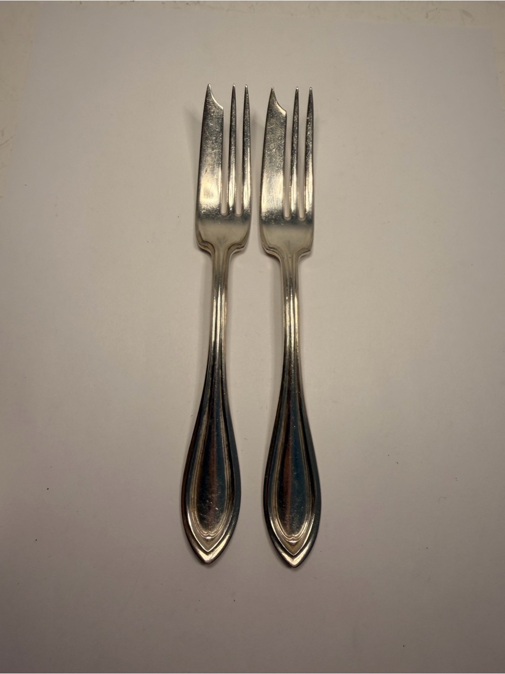 Wm. A. Rogers La France
Silverplate Pastry Cake Forks Set of 2, Pat. 1914